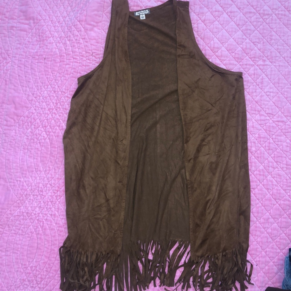 suede fringe cover